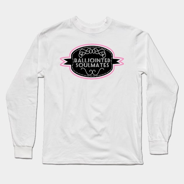 Balljointed Soulmates Design Black rose Long Sleeve T-Shirt by Qwerdenker Music Merch